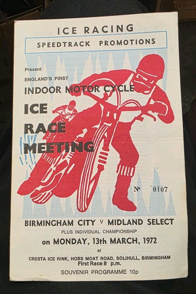 BIRMINGHAM CITY VS MIDLANDS SELECT ICE RACING SPEEDWAY PROGRAMME - 13/3/72 RARE for sale on Ebay