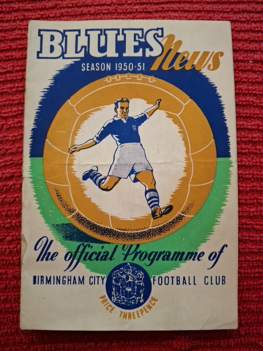 Birmingham City v Notts County programme.  30/12/1950 for sale on Ebay