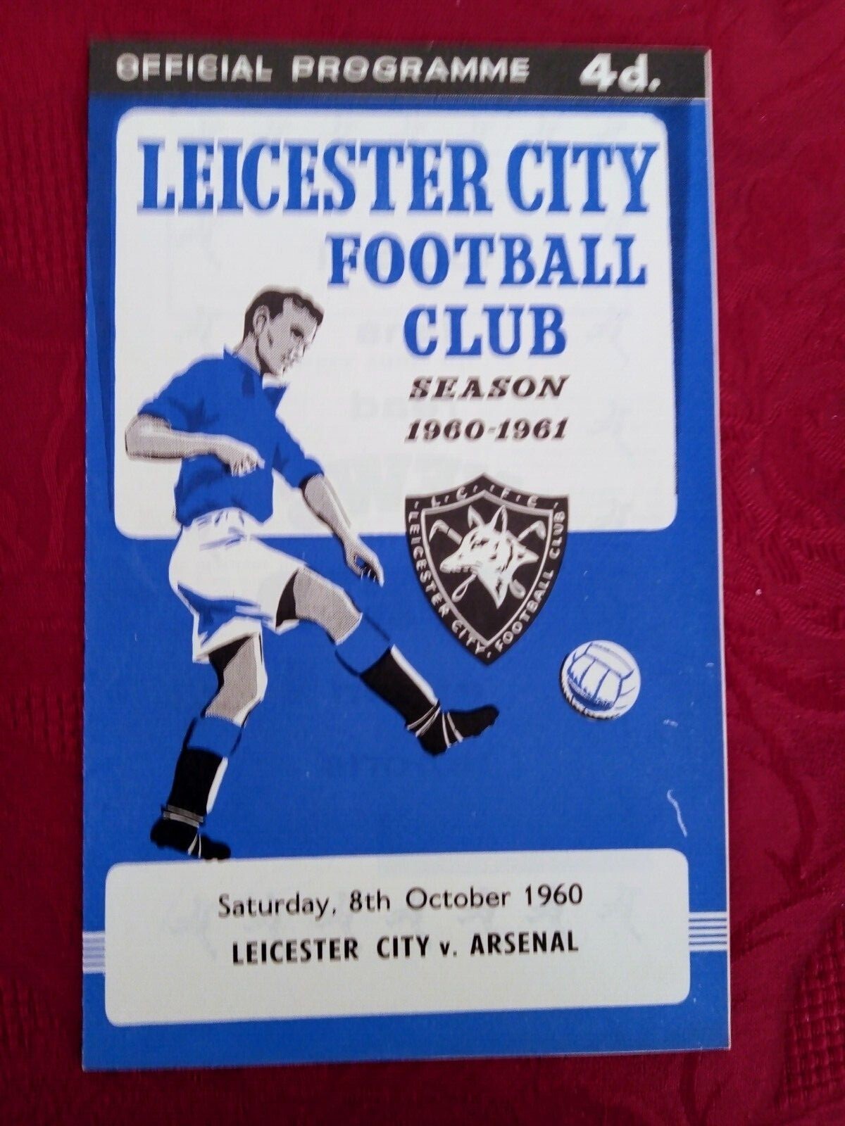 LEICESTER CITY v ARSENAL - FIRST DIVISION - 8 OCTOBER 1960 - MINT CONDITION for sale on Ebay