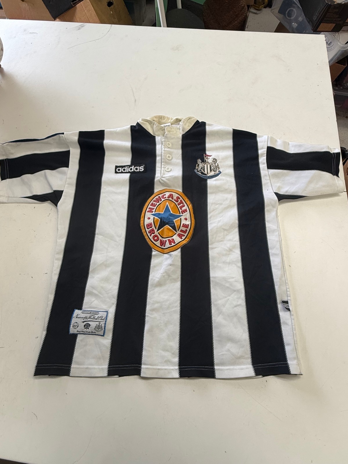 VINTAGE NEWCASTLE UNITED 1995/1997 HOME FOOTBALL SHIRT - MEDIUM MENS for sale on Ebay