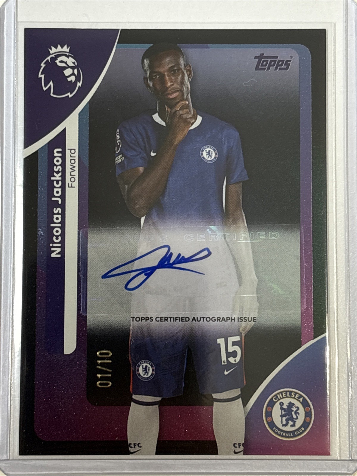 2026 Topps Premier League Hobby Nicolas Jackson Black Auto /10 Chelsea #AC-NJ for sale on Ebay