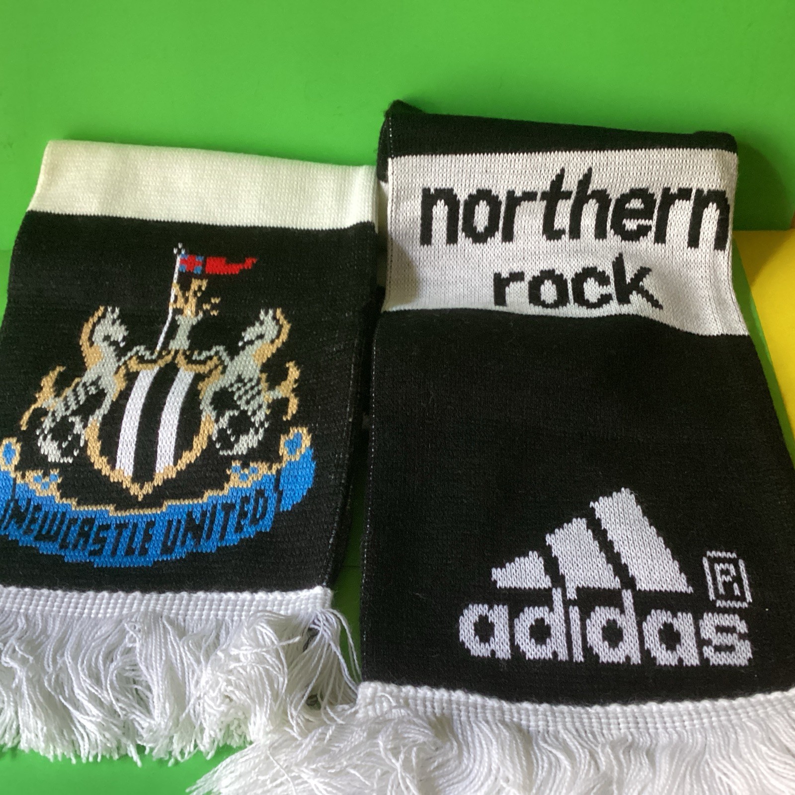 NEWCASTLE UNITED RETRO FOOTBALL SCARF - VINTAGE.   Northern Rock for sale on Ebay