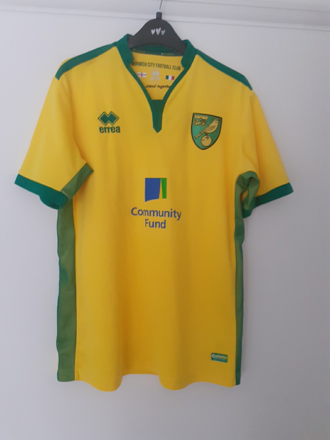 NORWICH CITY HOME SHIRT SIZE LARGE (2016-17) for sale on Ebay