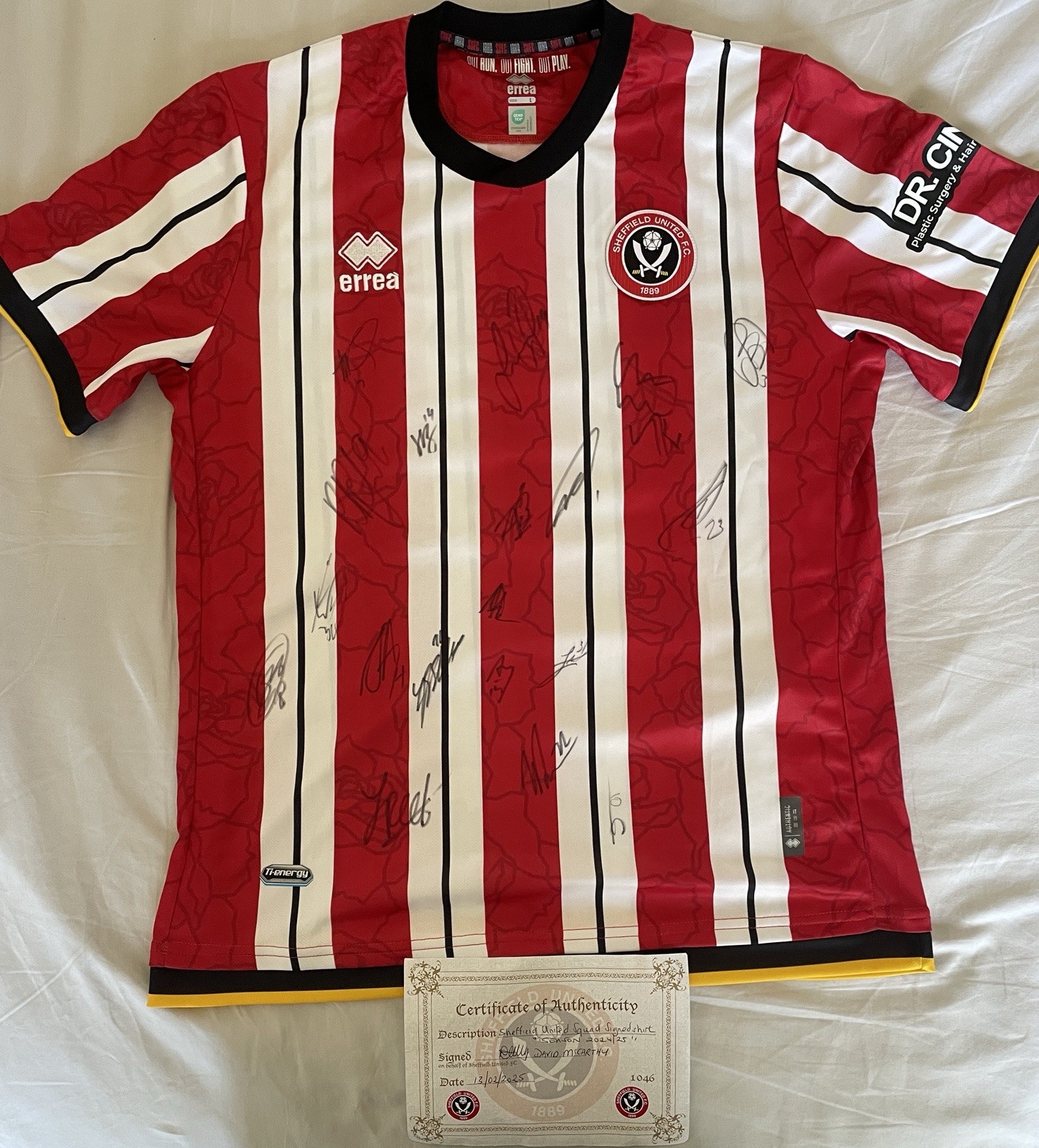 SIGNED, 24/25 Sheffield United Kit, Size L, (with Certificate Of AUTHENTICITY)  for sale on Ebay