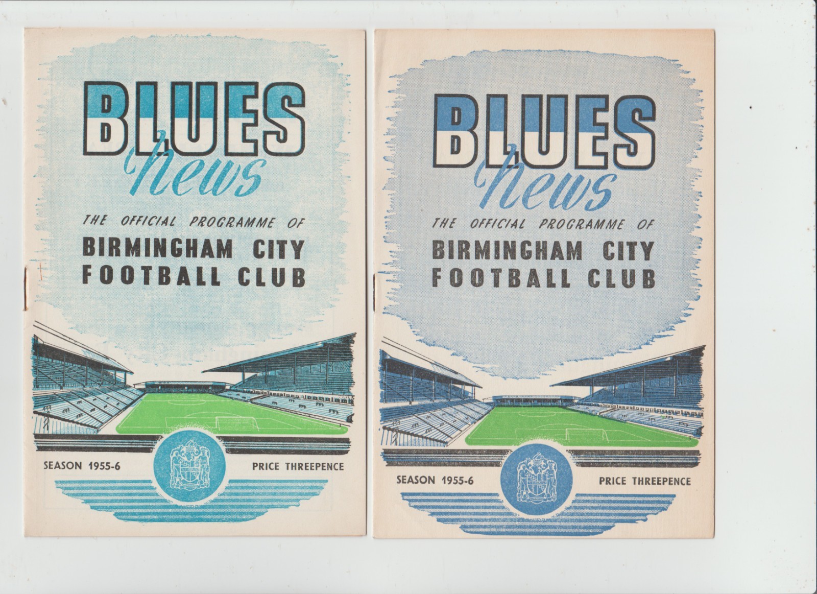 2 x BIRMINGHAM CITY PROGRAMMES - 1955/56 for sale on Ebay