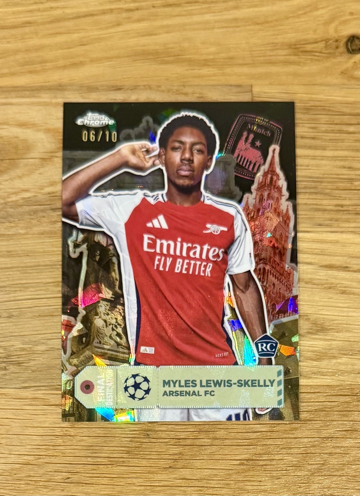 24/25 Topps Chrome Sapphire UCC Myles Lewis-Skelly Arsenal /10 Final Destination for sale on Ebay