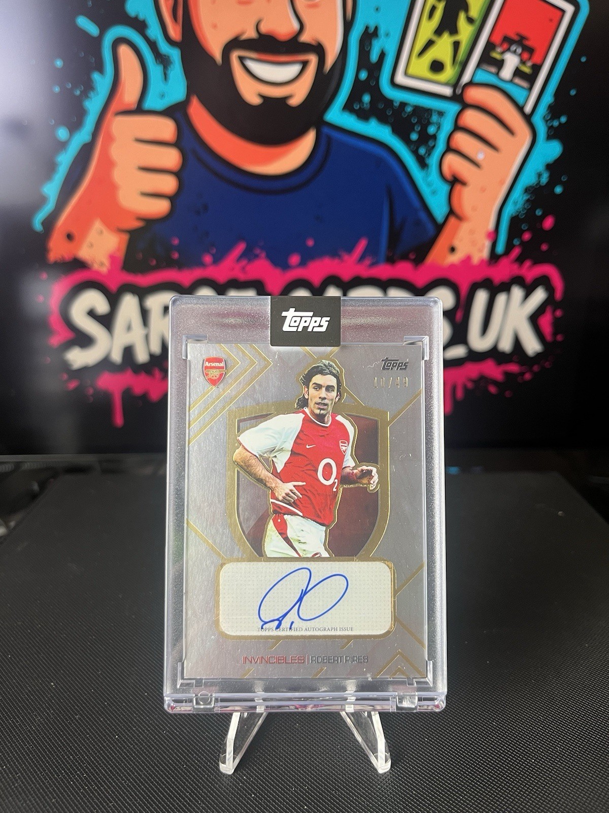 Topps Arsenal Invincibles 2003/4 Robert Pires Autographed Card /49 (NO RESERVE) for sale on Ebay