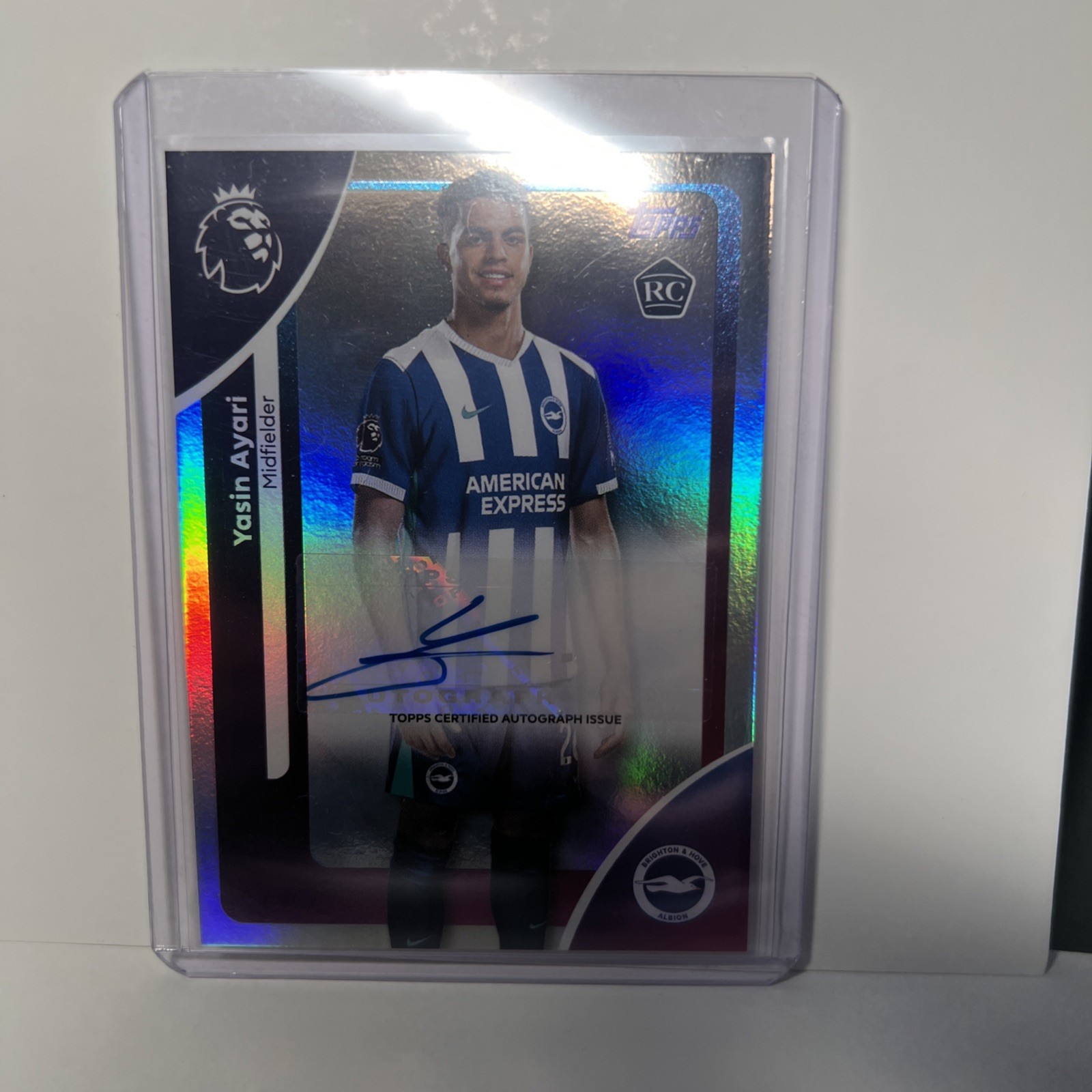 Yasin Ayari Base Auto Topps Premier League 2026 Brighton Rookie for sale on Ebay
