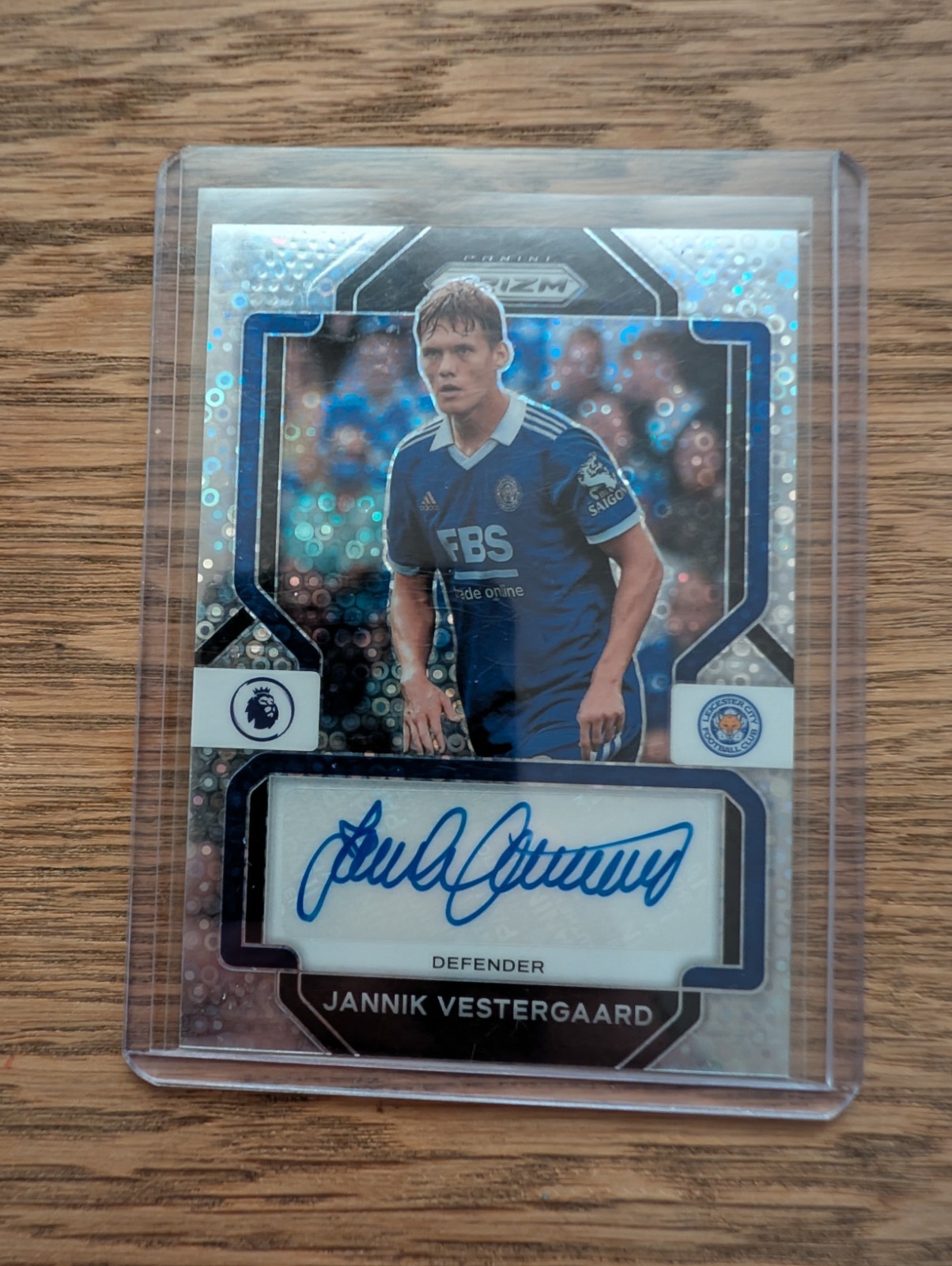Panini Prizm Premier League Soccer Jannik Vestergaard Auto Leicester City 2022 for sale on Ebay