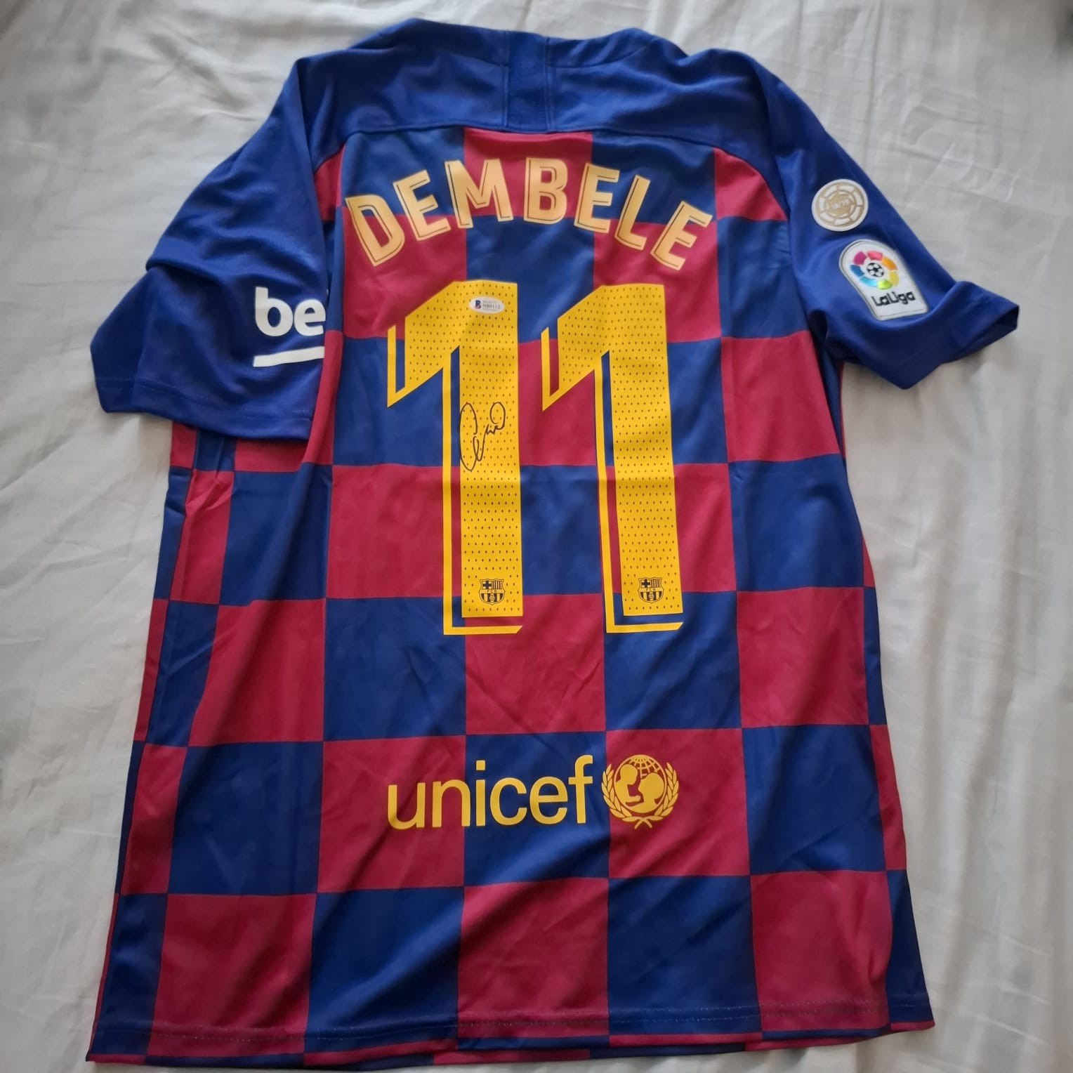 Ousmane Dembele Hand Signed Barcelona Shirt Beckett Witnessed  for sale on Ebay