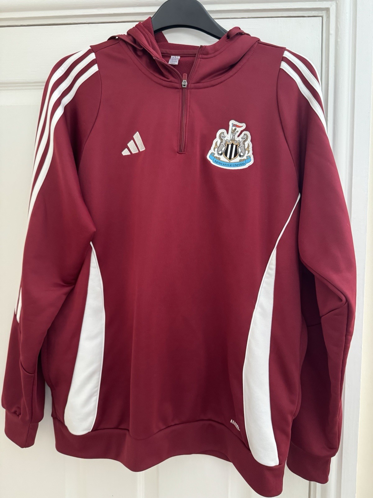 2024-25 Newcastle United Adidas Tiro 24 Training Hoodie Burgundy - Large for sale on Ebay
