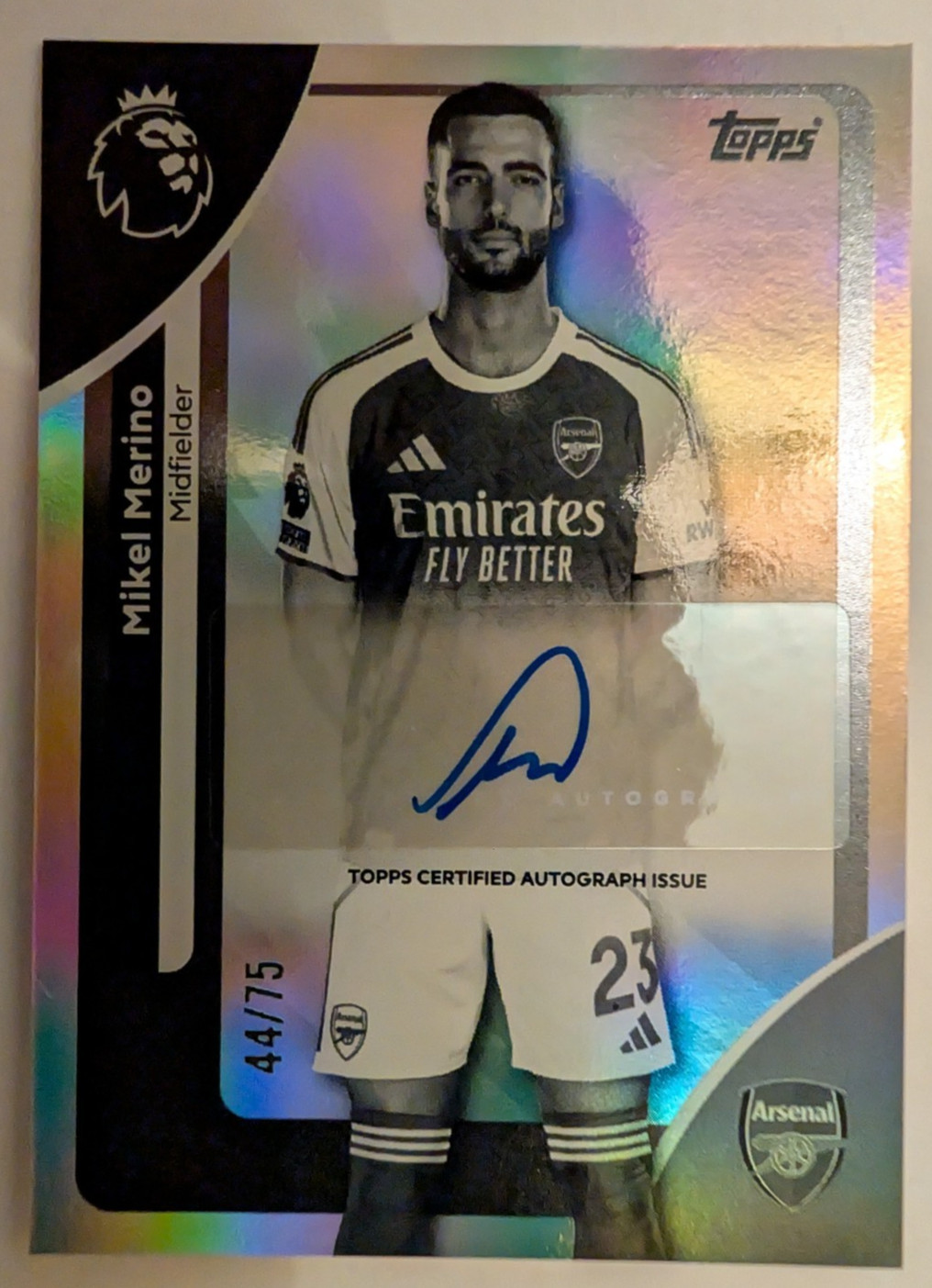 🔥Mikel Merino Arsenal Topps Premier League 2026 Autograph Card 44/75🔥 for sale on Ebay