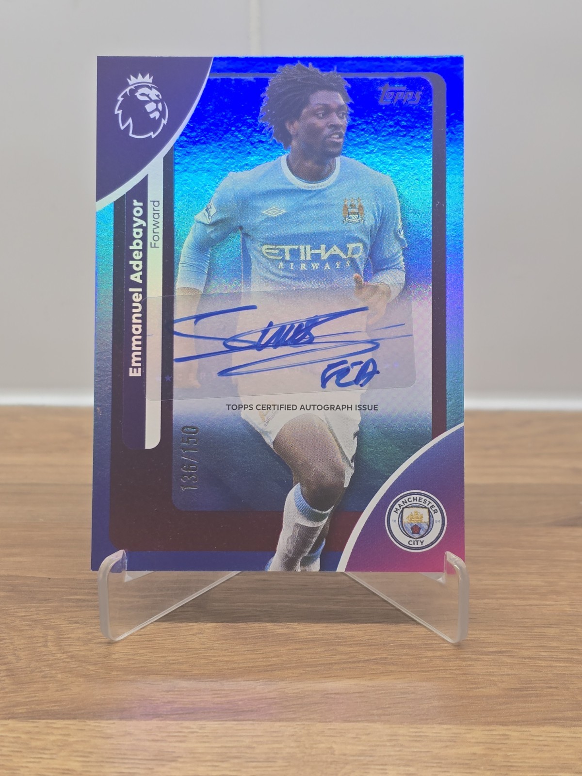 2026 Topps Premier League - Emmanuel Adebayor Manchester City Blue Auto #'d /150 for sale on Ebay