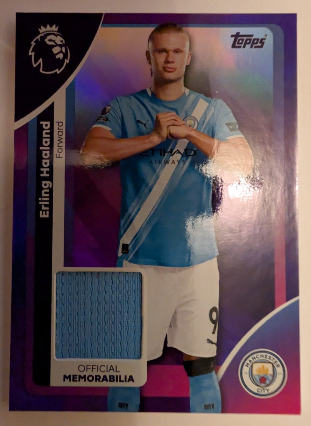 🔥Erling Haaland Manchester City Topps Premier League 2026 Patch Card 179/199🔥 for sale on Ebay