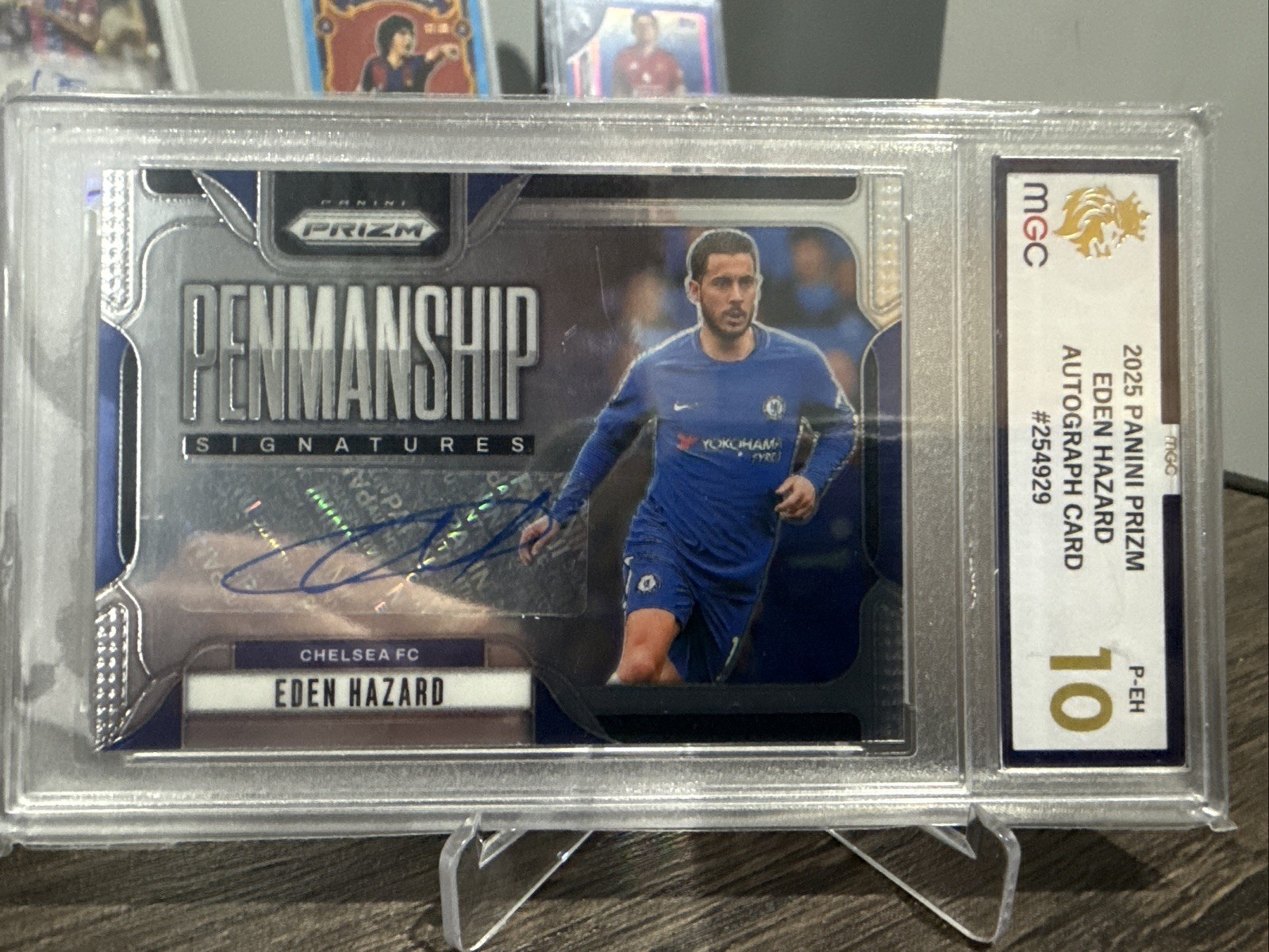 2024-25 Panini Prizm Premier League Penmanship Eden Hazard Chelsea MGC 10! 🔥 for sale on Ebay