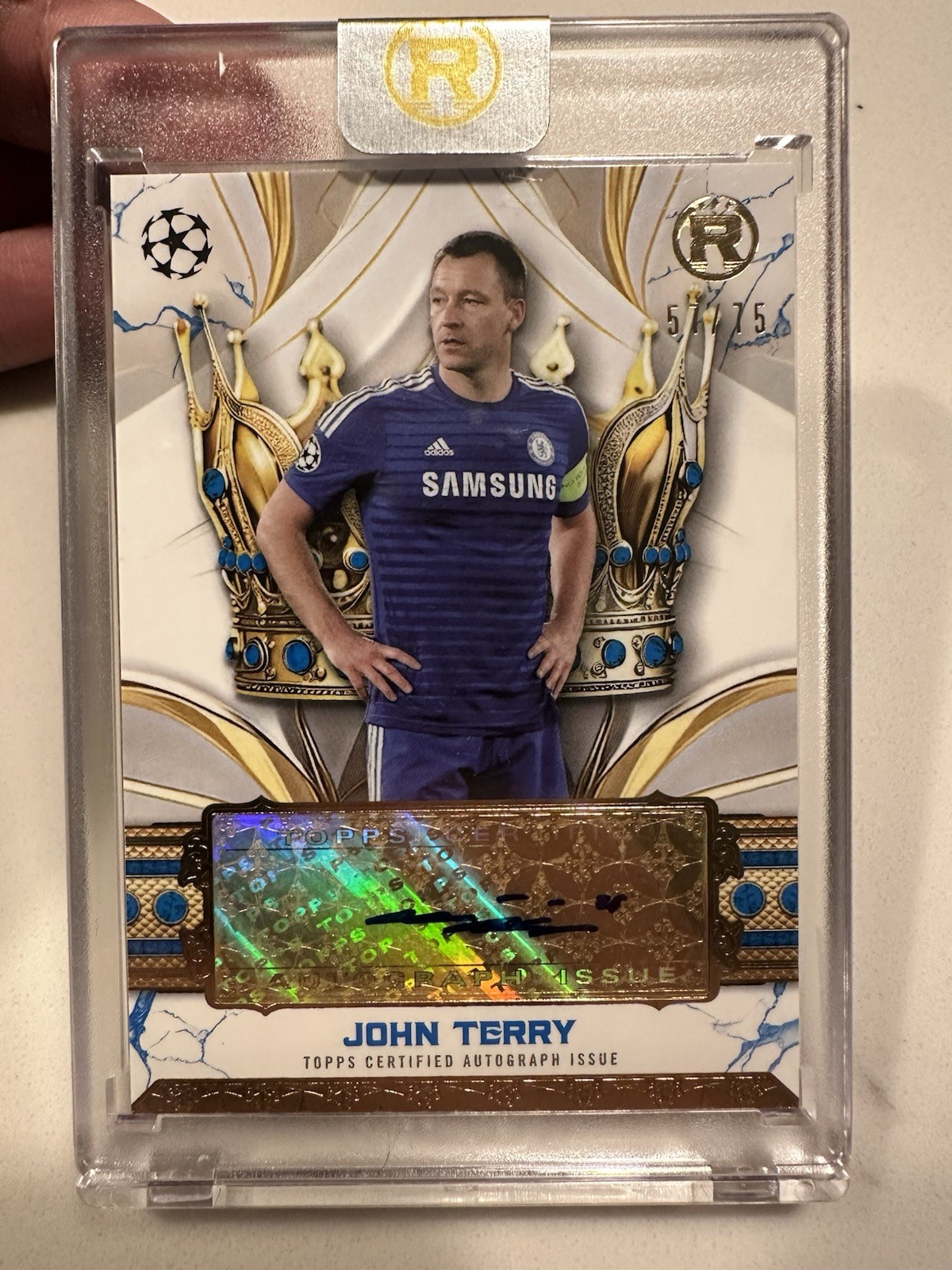 John Terry Crowned Legend Auto /75 Colour Match - Topps Reverence 24/25 Chelsea for sale on Ebay