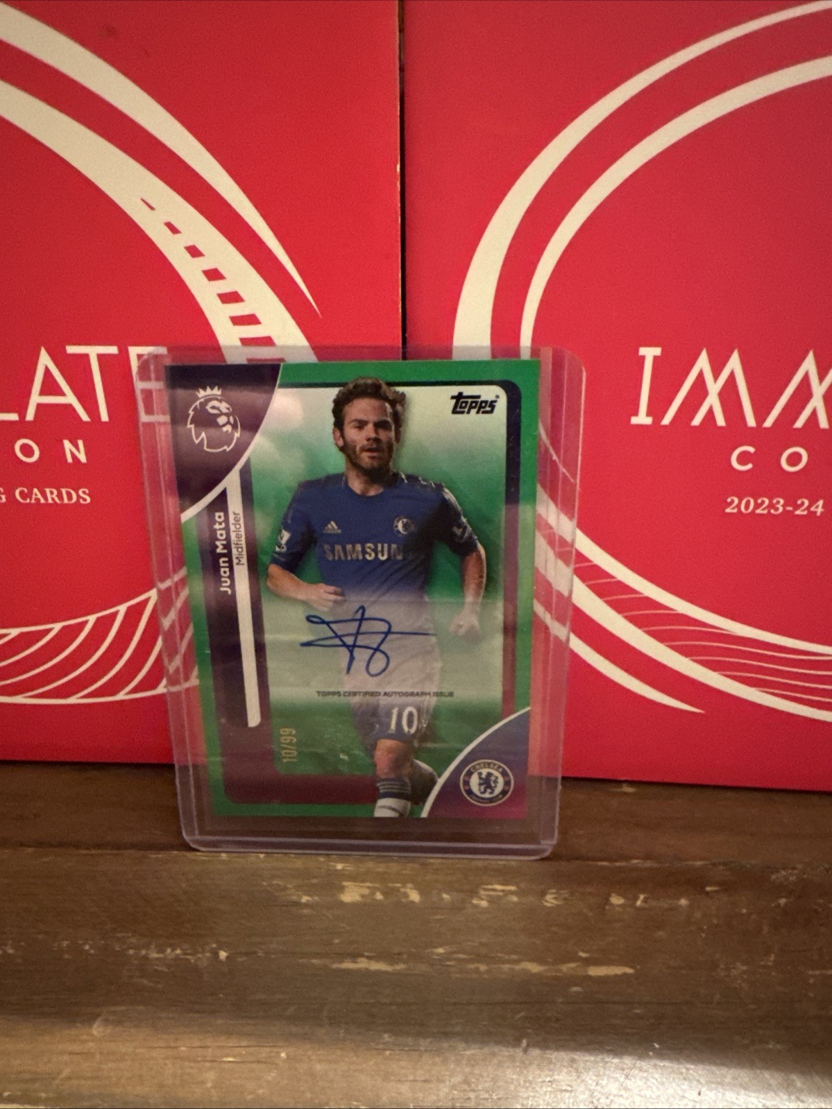Topps Premier League 25/26 Chelsea Juan Mata Auto 10/99 Shirt Number for sale on Ebay