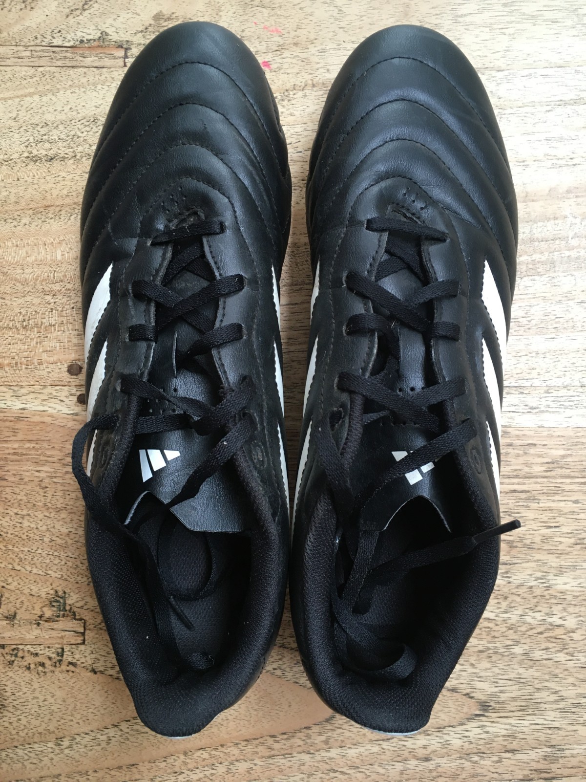 Used but good Adidas Football Boots, Black & White, UK Size 12 for sale on Ebay