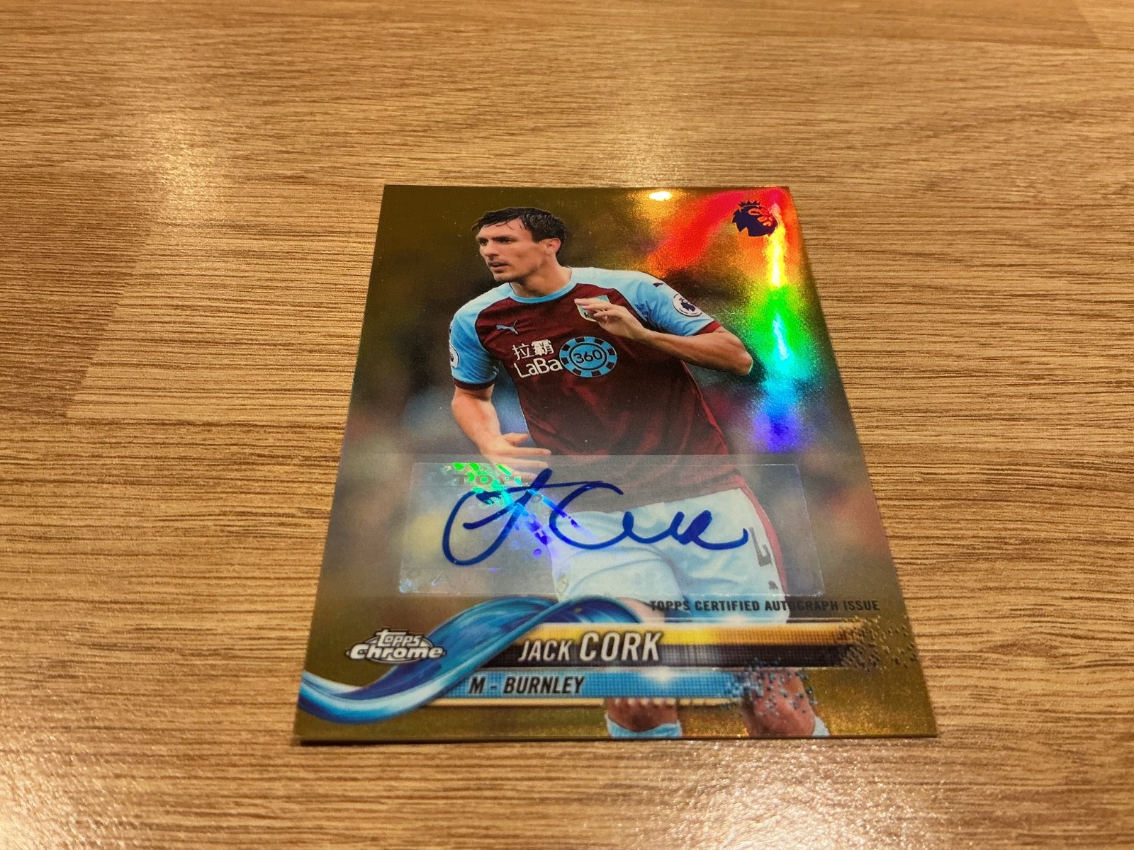 BURNLEY JACK CORK (GOLD) TOPPS CHROME  SIGNED 41/50 CARD for sale on Ebay