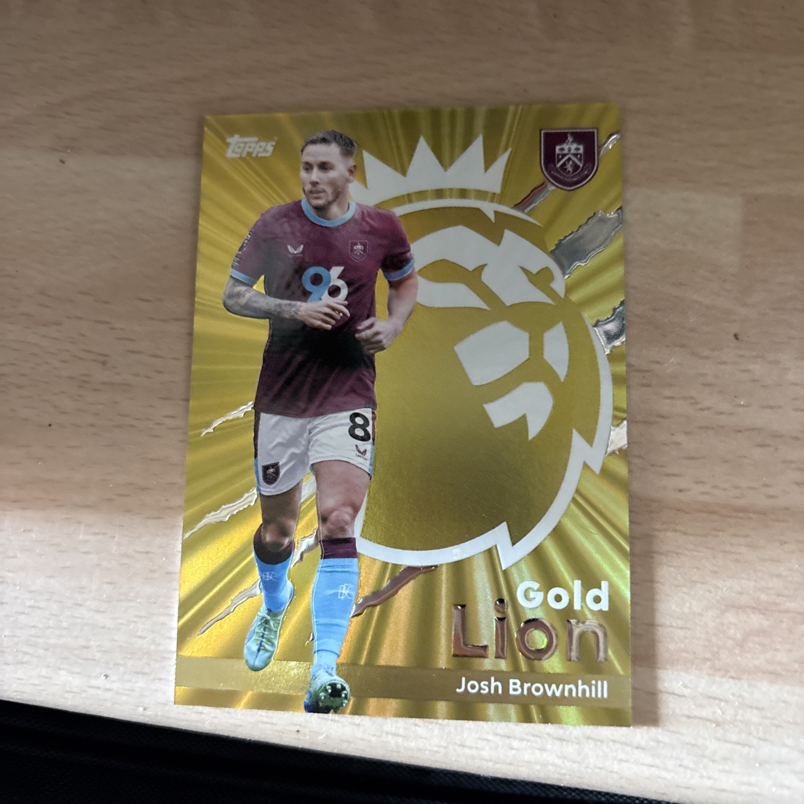 Topps Premier League 2026 Gold Lion Card Josh Brownhill Burnley for sale on Ebay