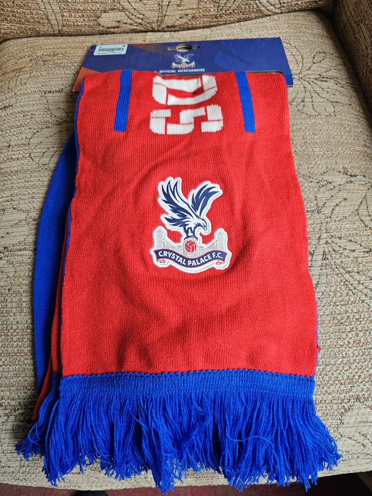 CRYSTAL PALACE FC  BAR SCARF NEW WITH TAGS for sale on Ebay