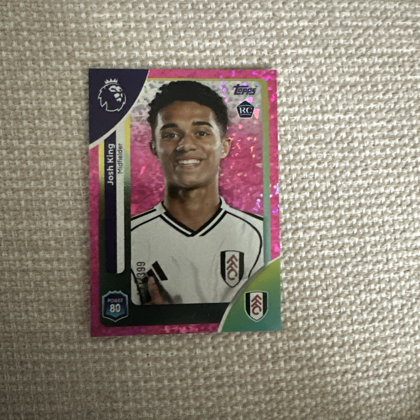 Topps Premier League Josh King Fulham RC Rookie Numbered /399 for sale on Ebay