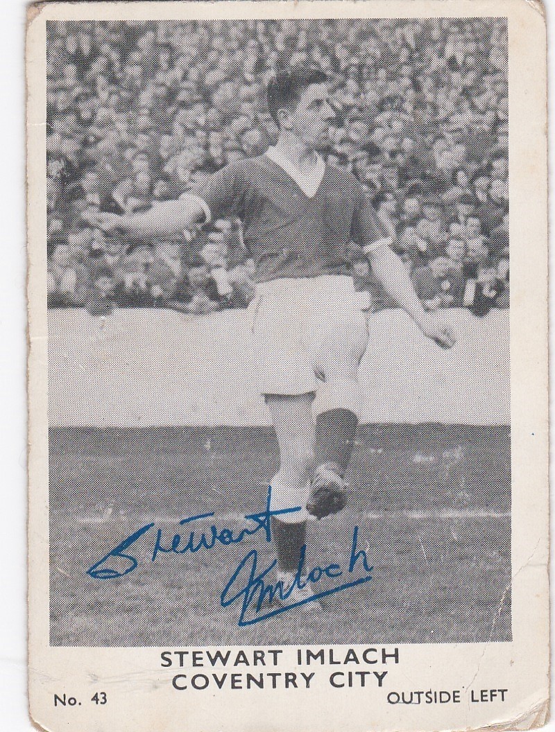 Stewart Imlach, Coventry City,  picture & autograph A&BC, from v early 1960s for sale on Ebay