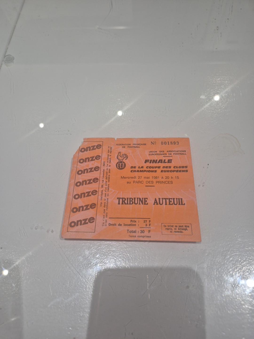 Liverpool Vs Real Madrid 1981 European Cup Final Ticket for sale on Ebay