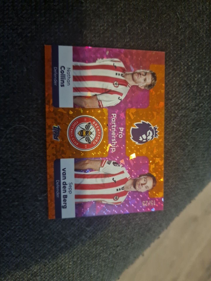 Brentford Pro Partnership Numbered 15/25 Parallel Topps Premier League 2026  for sale on Ebay
