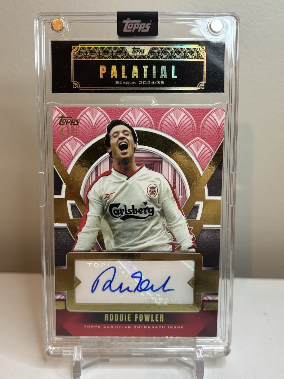Topps Palatial Liverpool - Robbie Fowler Palatial Pride Auto /5 Red Parallel for sale on Ebay