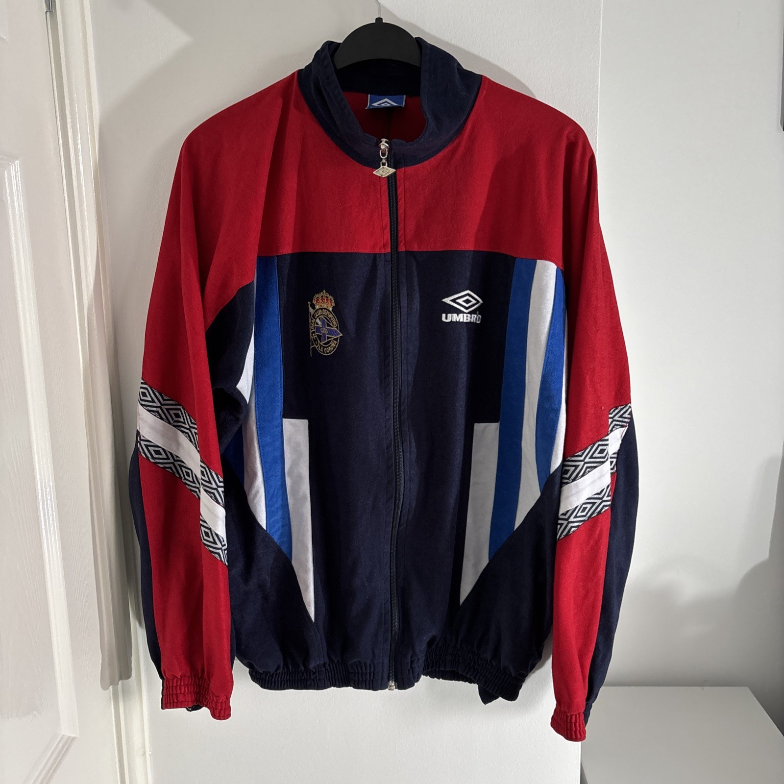 RC Deportivo La Coruna 1994-1996 Football Track Jacket Umbro Mens XL Shirt for sale on Ebay