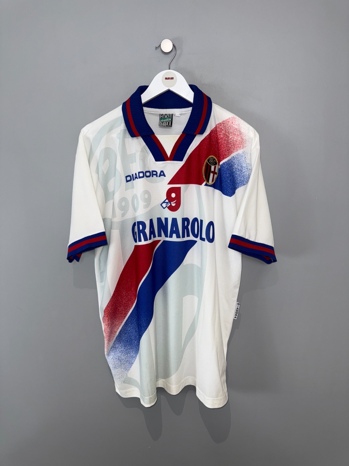 BOLOGNA 1997/98 AWAY SHIRT (size XL)  DIADORA ORIGINAL VINTAGE FOOTBALL SHIRT for sale on Ebay