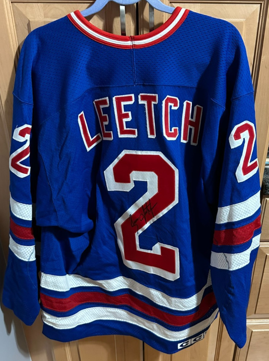 Brian Leetch Autographed New York Rangers Authentic Jersey HOF NHL for sale on Ebay