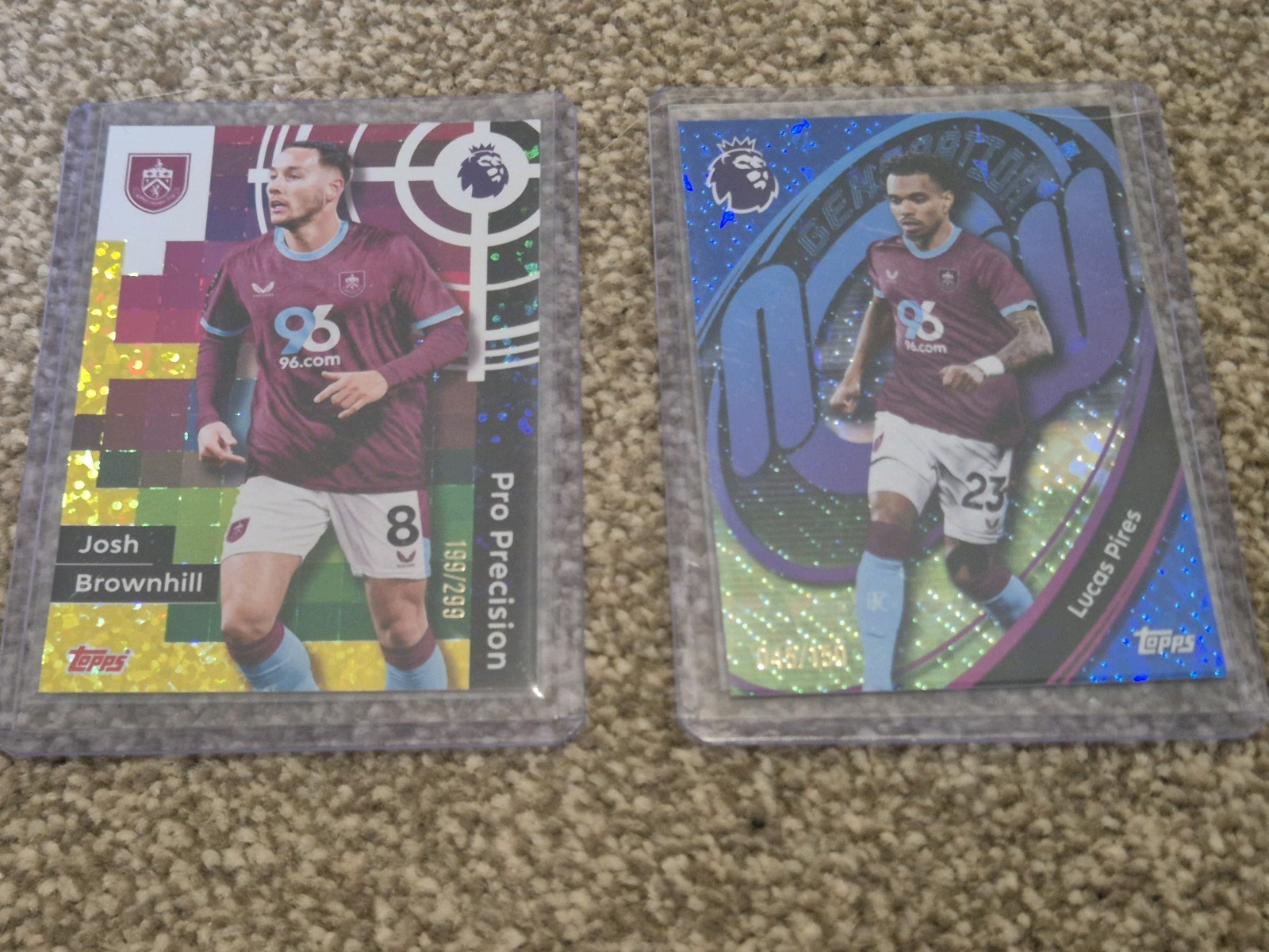 Burnley Numbered Bundle.  Topps Premier League 2026.  Pires. Brownhill. for sale on Ebay