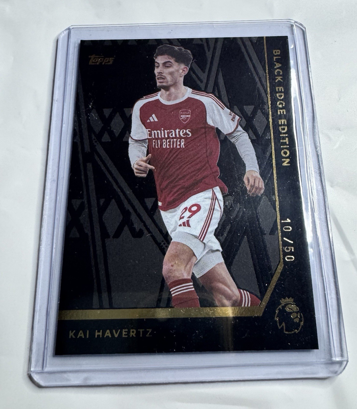 Kai Havertz Black Edge Edition Numbered 10/50 Arsenal Topps 2026 Premier League for sale on Ebay