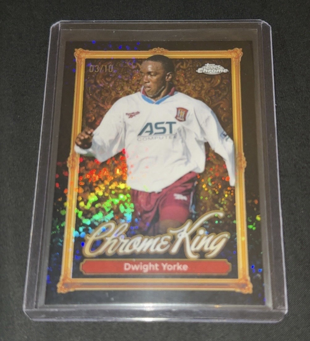 2026 Topps Chrome King Dwight Yorke Black /10 Aston Villa – 03/10 Rare Parallel for sale on Ebay