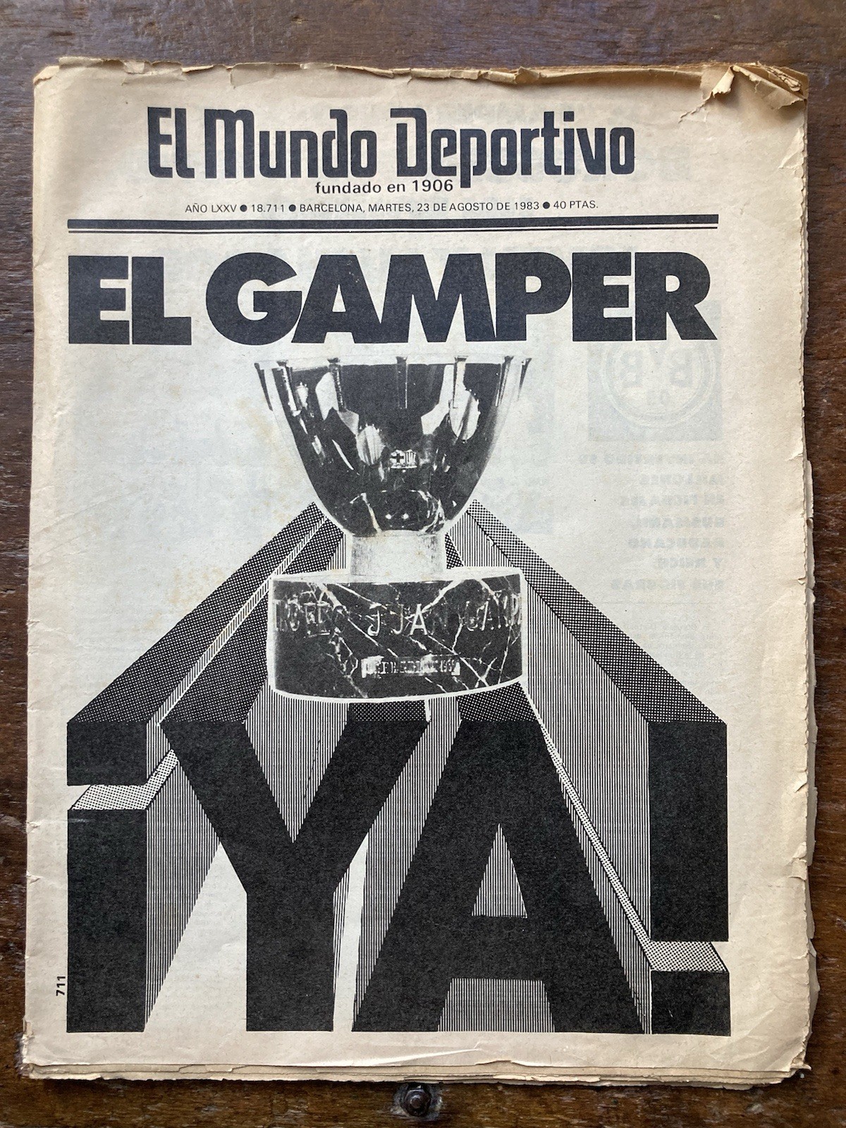 1983 Barcelona Nottingham Forest Maradona Joan Gamper Trophy Paper Programme. for sale on Ebay
