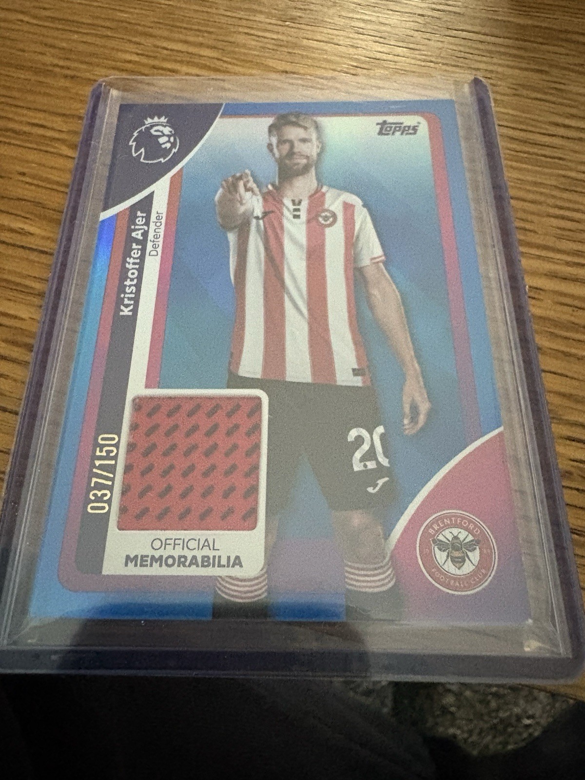 Topps Premier League 2026 Kristoffer Ajer Relic /150 Brentford Patch for sale on Ebay