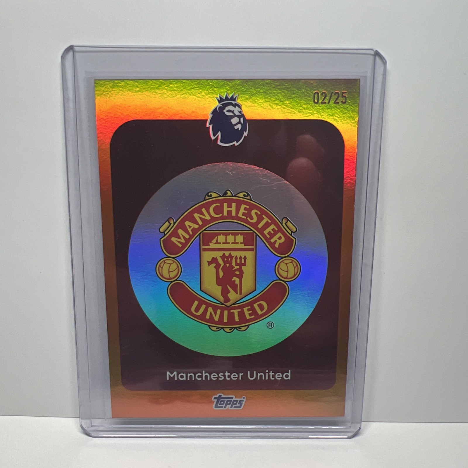 Topps Premier League 26 Rare Manchester United Badge 02/25  for sale on Ebay