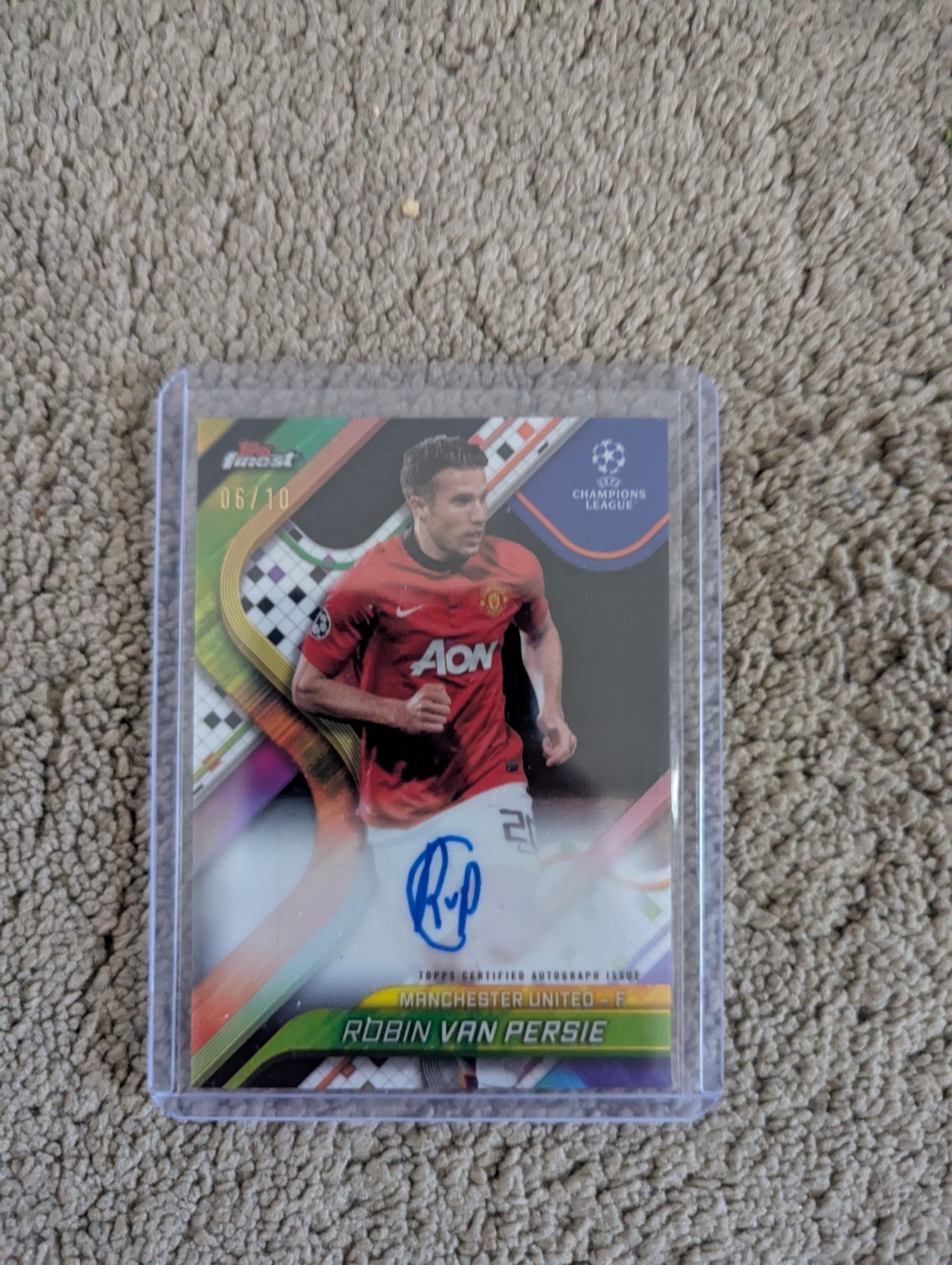 Topps Finest Robin Van Persie /10 Manchester United Auto for sale on Ebay