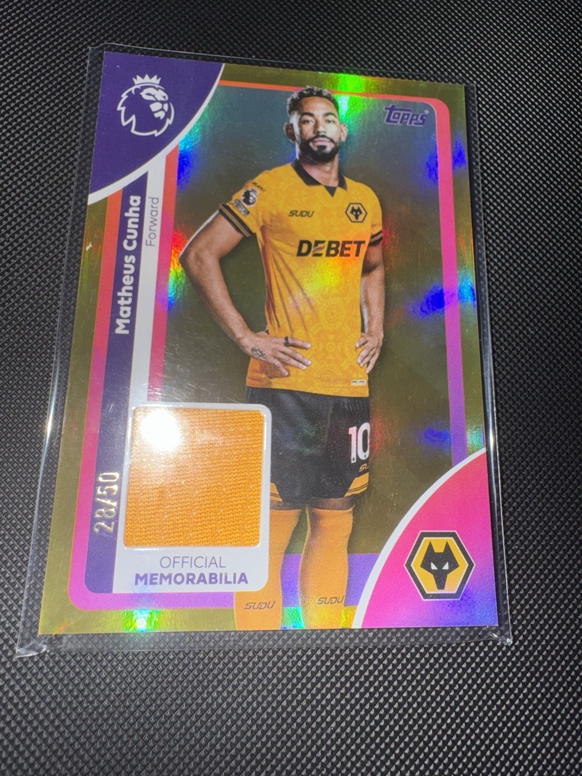 Topps Premier League 2025/2026 Matheus Cigna Wolves Patch Relic /50 for sale on Ebay