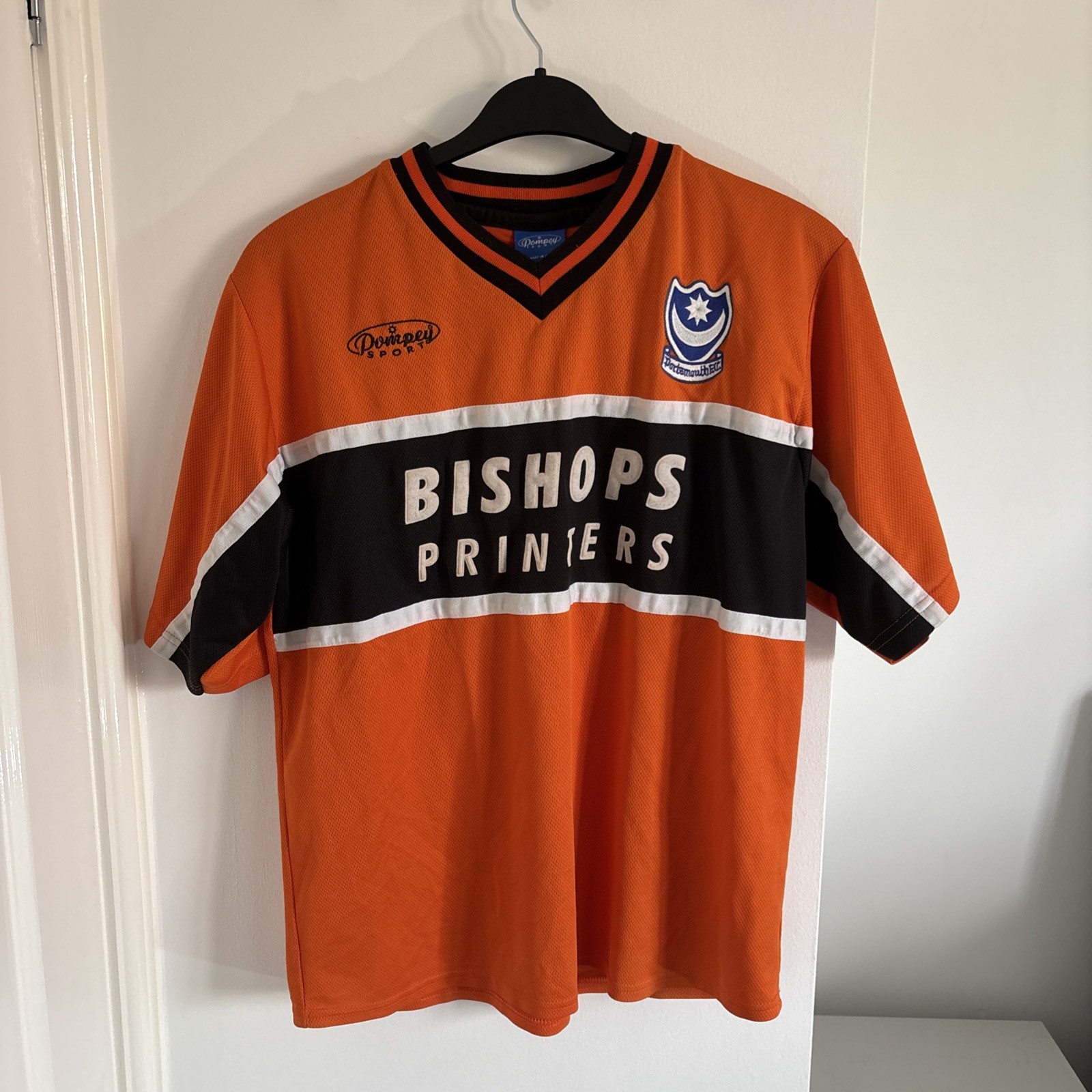 Portsmouth FC 2000-2002 Third Football Shirt Orange Mens Large for sale on Ebay