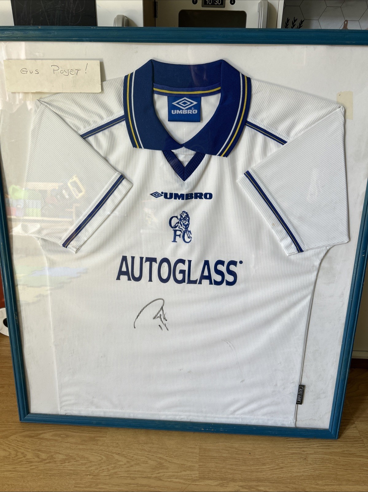 Chelsea 1998/2000 Football Shirt Signed By Gus Poyet for sale on Ebay