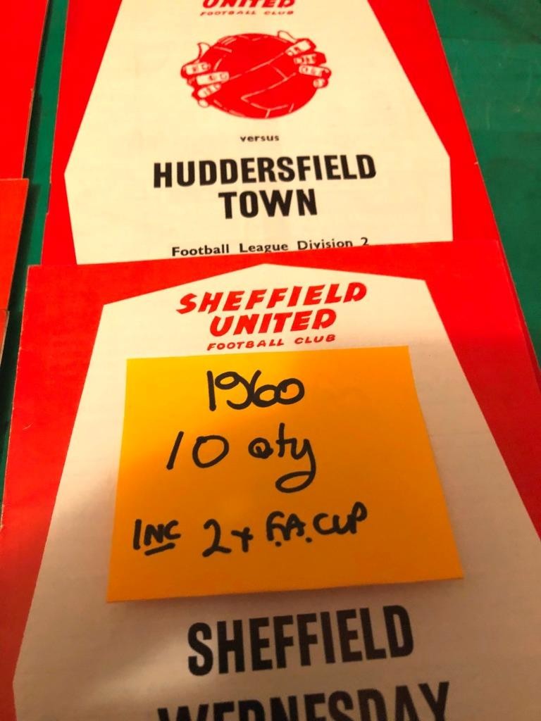 10 qty SHEFFIELD UNITED.FOOTBALL HOME PROGRAMMEs ALL FROM 1960 V. GOOD for sale on Ebay