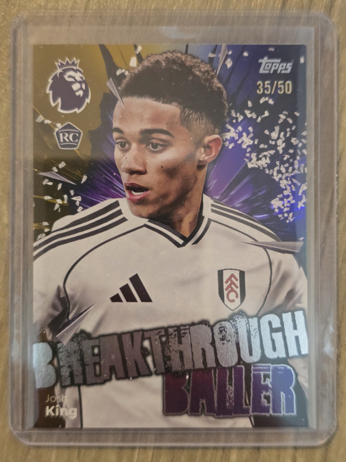 Josh King - Fulham - Breakthrough Baller Numbered 35/50 - Topps Premier League for sale on Ebay