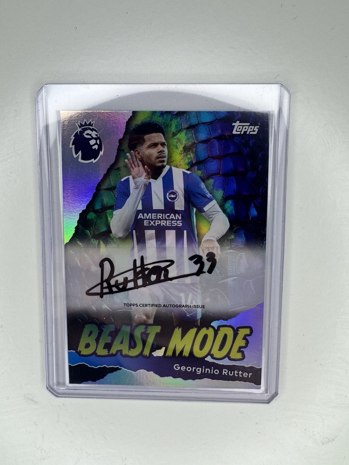 Georginio Rutter Beast Mode Auto Topps Premier League 2025/2026 Brighton 25/26 for sale on Ebay