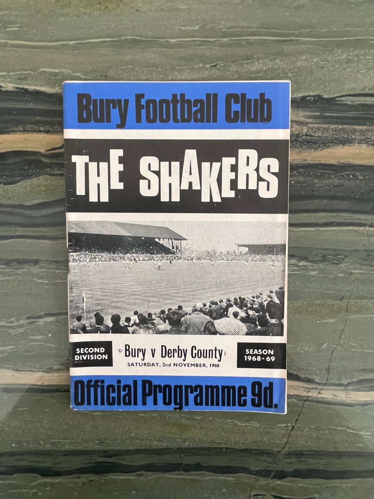 Bury v Derby County, Division 2, 1968/9, (Champions) for sale on Ebay