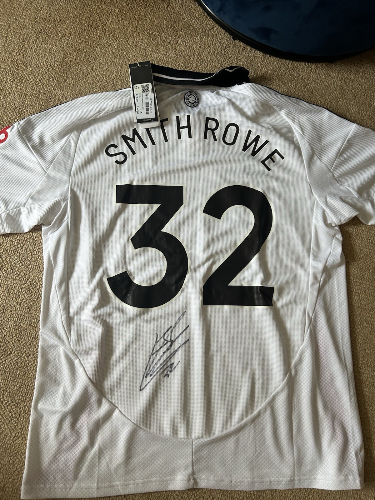 Emile Smith-Rowe Signed Fulham FC Home Shirt 2024/2025 for sale on Ebay