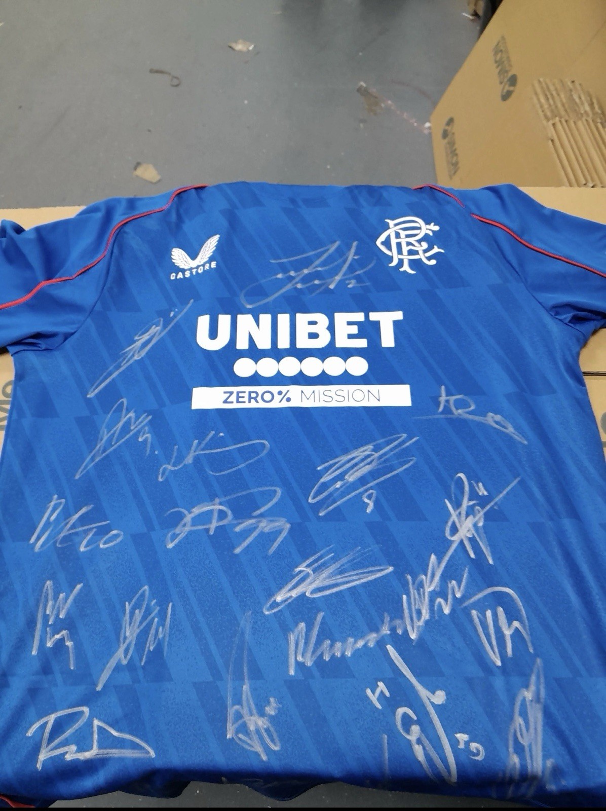 Rangers Signed Football Shirt 24/25 Castore Size M for sale on Ebay