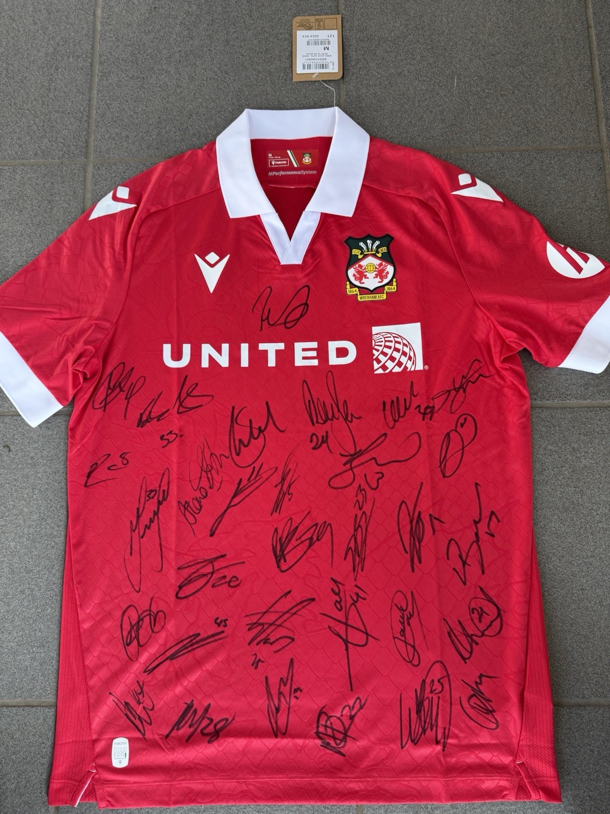 SIGNED WREXHAM TRIPLE PROMOTION SHIRT 2024/2025 PROOF MCELHENNEY MULLIN MCCLEAN for sale on Ebay